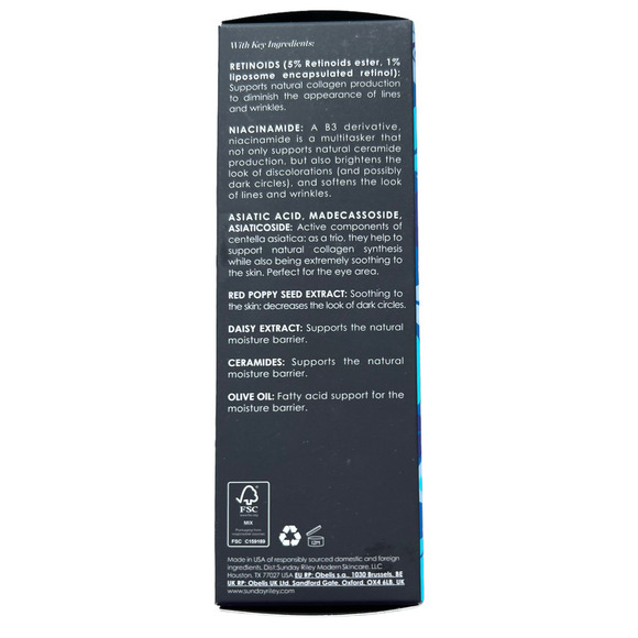 SUNDAY RILEY 5 Stars Retinoid + Nicinamide Eye Serum .5 fl oz  (NEW) - Picture 3 of 5